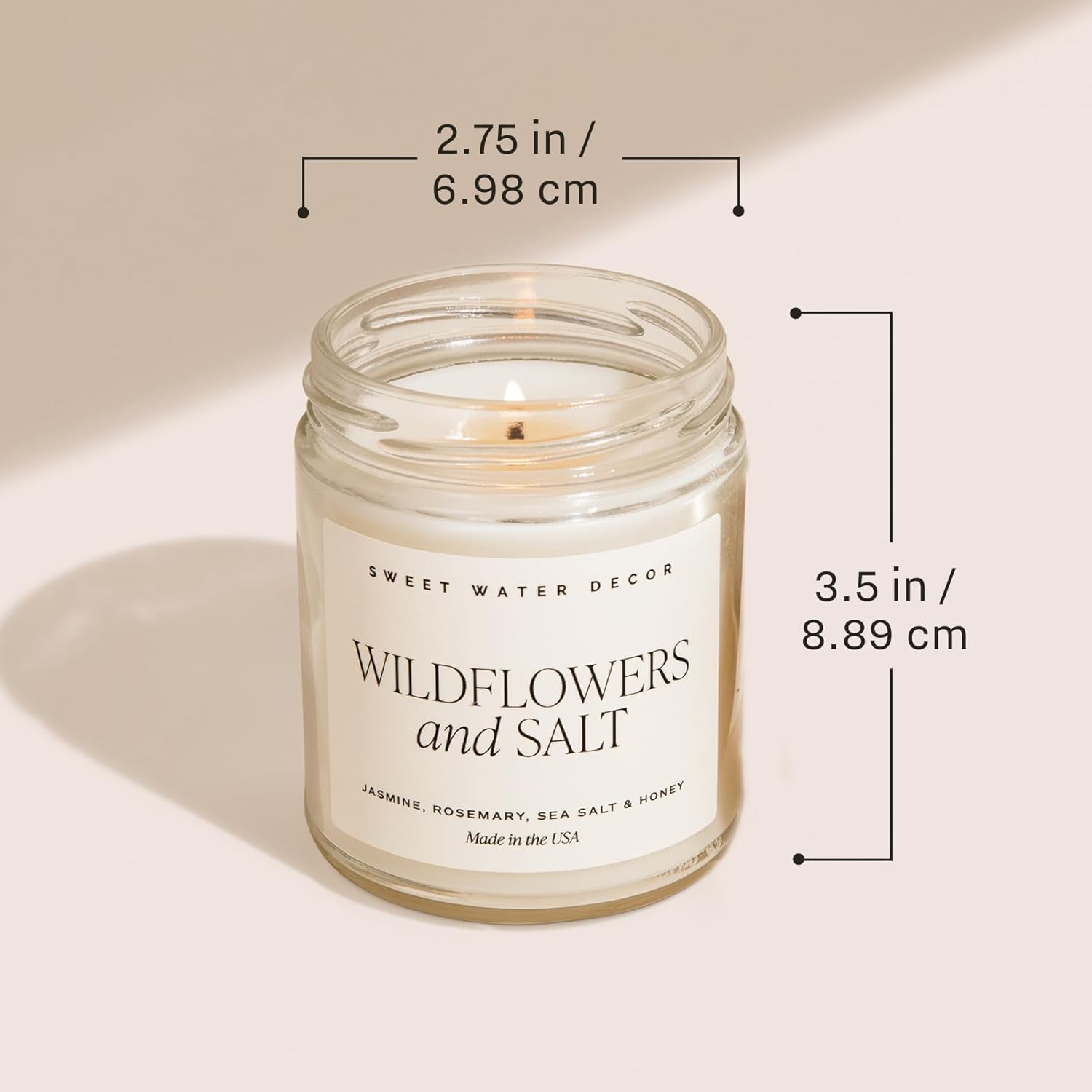 Sweet Water Decor Sugar Cookies Candle  Sugar Cookies, Vanilla, and Buttercream Scents  Christmas Candles and Decor for Home  9oz. Clear Jar Soy