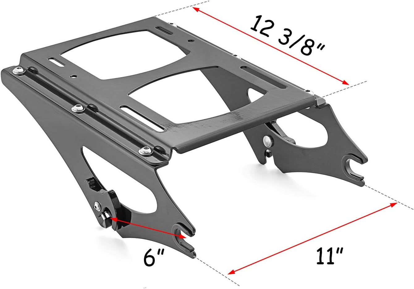 WeiSen Two-Up Tour Pack portaequipajes de montaje en maletero desmontable y kit de herramientas de acoplamiento compatible con Harley Touring Road