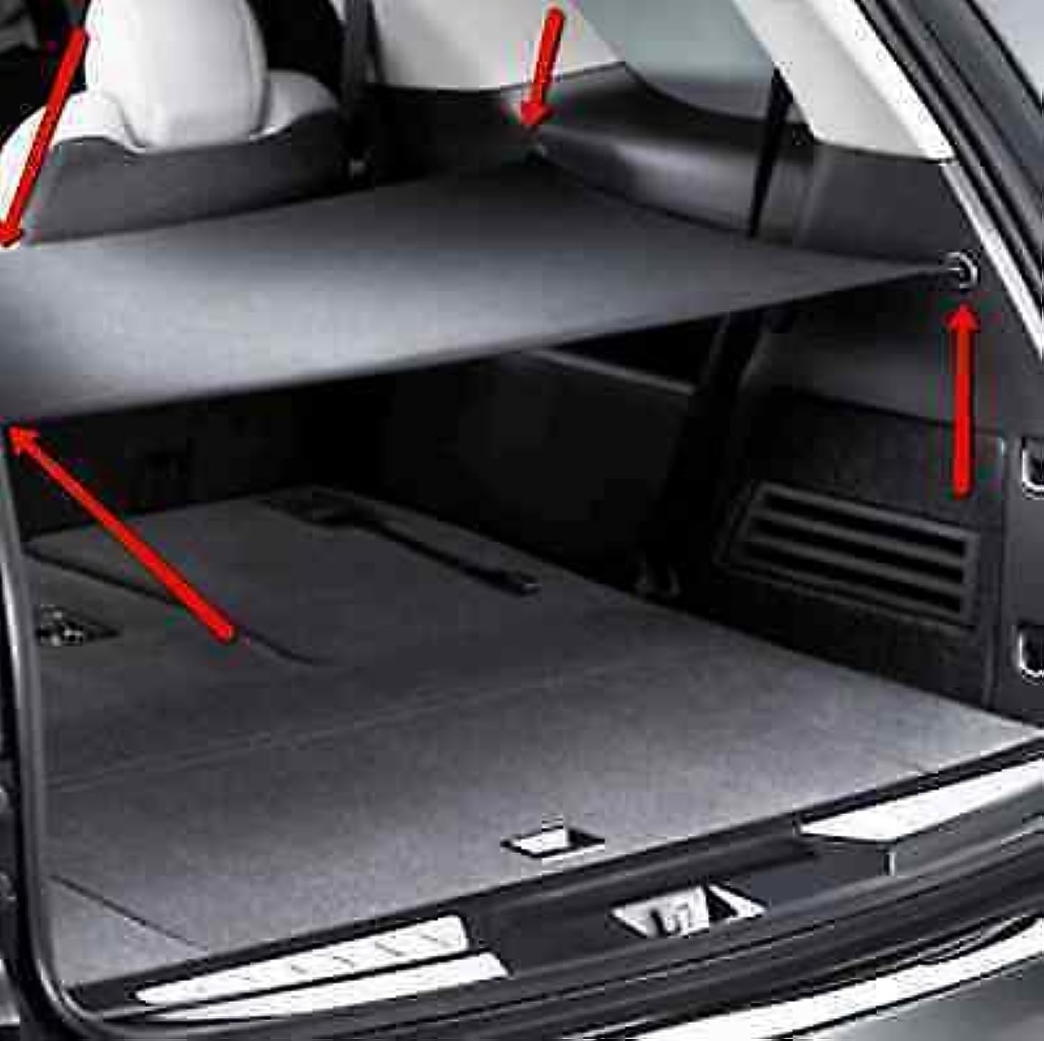 Trunknets Inc Persiana de seguridad de carga + red de carga para Chevrolet Traverse 2009 2010 2011 2012 2013 2014 2015 2016 – Ebony New