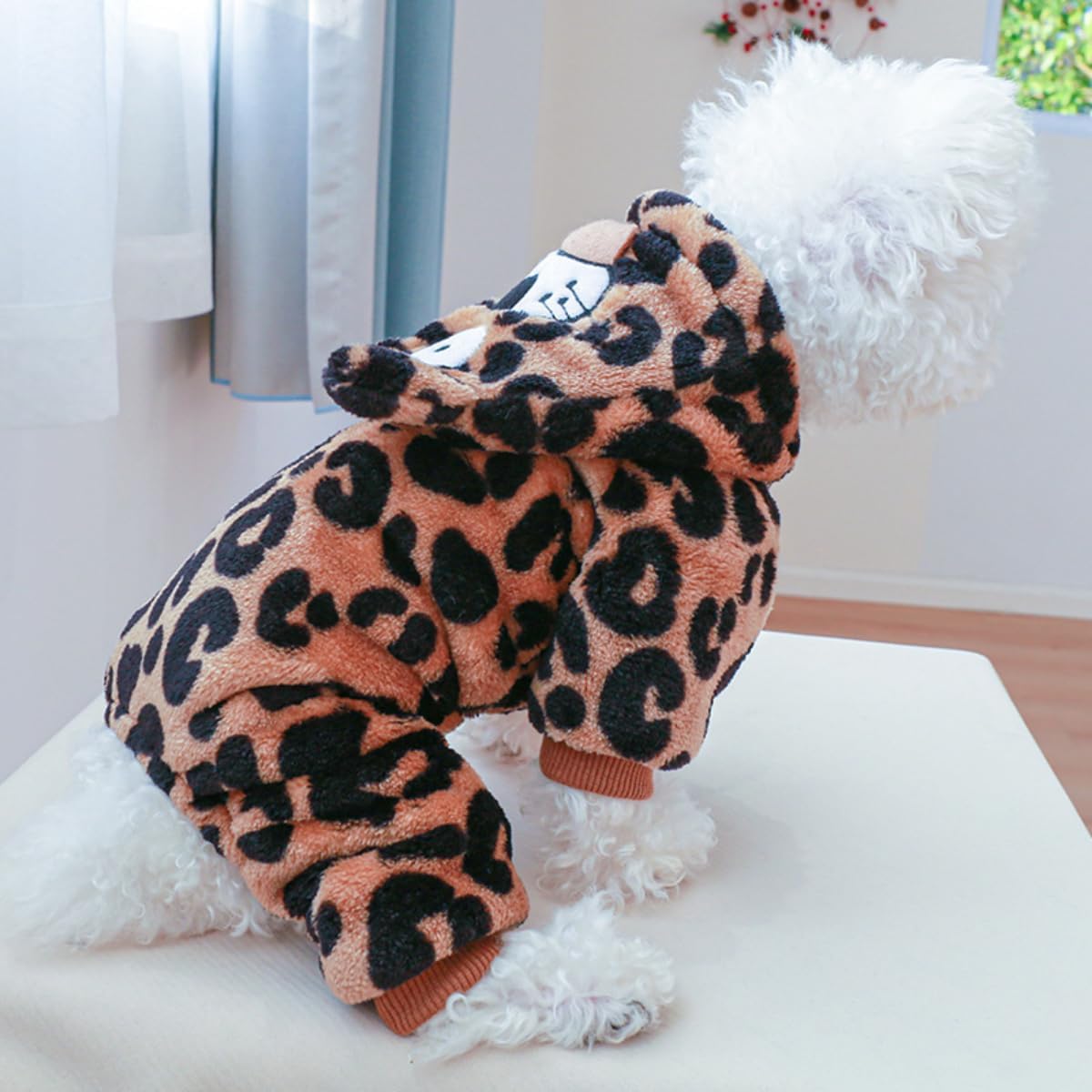 Suéter para perros pequeños, niñas y niños, sudadera con capucha de invierno para perros pequeños, sudadera cálida y esponjosa para clima frío,
