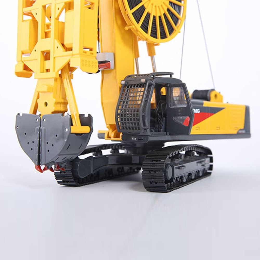 Modelo de escala 135 Zinc Machinery XCMG hidráulico diafragma de pared modelo réplica amarillo dos cubos