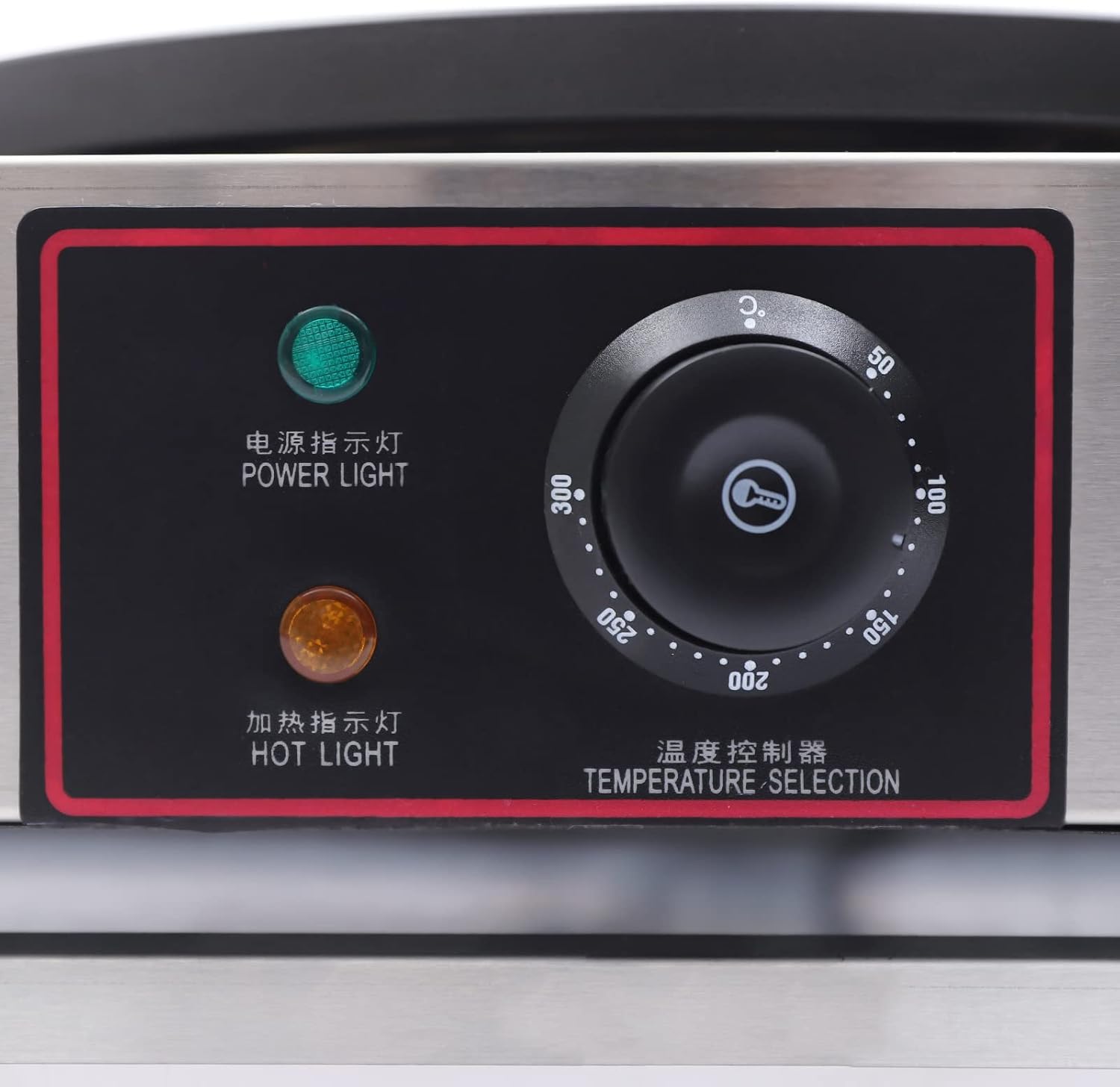 Máquina eléctrica de crepas de 16 pulgadas, máquina comercial antiadherente doble para hacer crepes para panqueques, estufa caliente de acero
