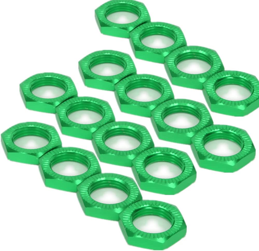 Rosca de tuerca de rueda de aluminio de 0.669 in de 0.039 pulgadas para 17 18 modelo RC ARRMA 6s HSP Redcat Himoto Monster Trucks Off Road Buggy