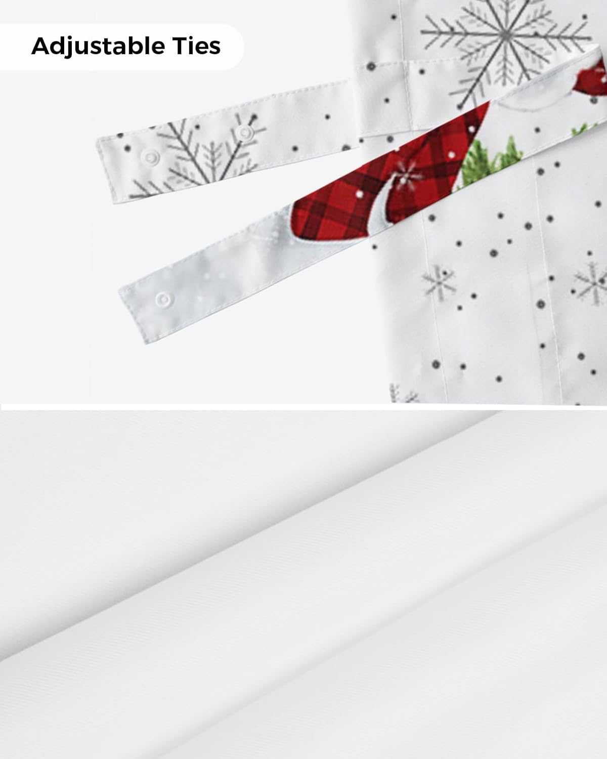 Cenefas de cortina de Navidad con diseño de muñeco de nieve para ventanas, cenefas cortas de cortina de ventana verde con copo de nieve, cortinas de