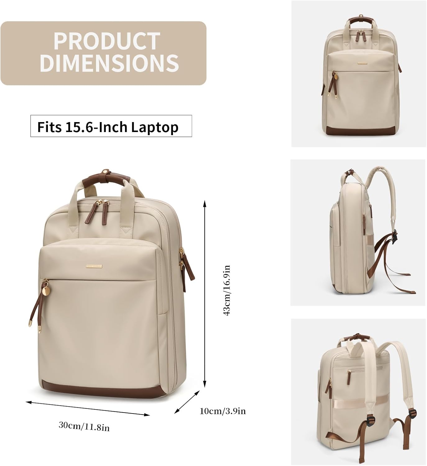 Mochila para laptop para mujer, diseño inteligente, bolsa de trabajo universitaria, mochilas de negocios para viajes y negocios, se adapta a