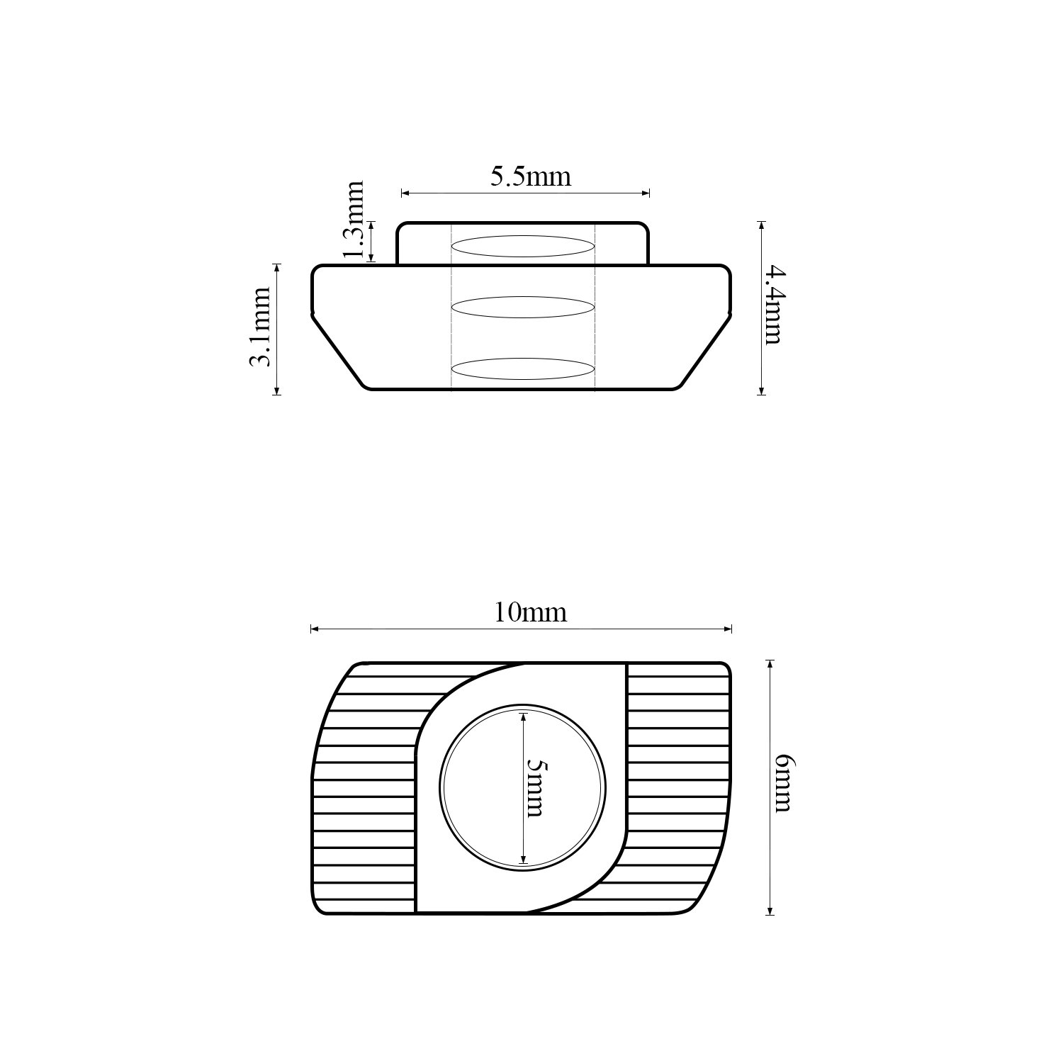 100 piezas de tuercas T de la serie 2020, tuerca M5 T ranura tuerca de fijación de cabeza de martillo para perfil de aluminio