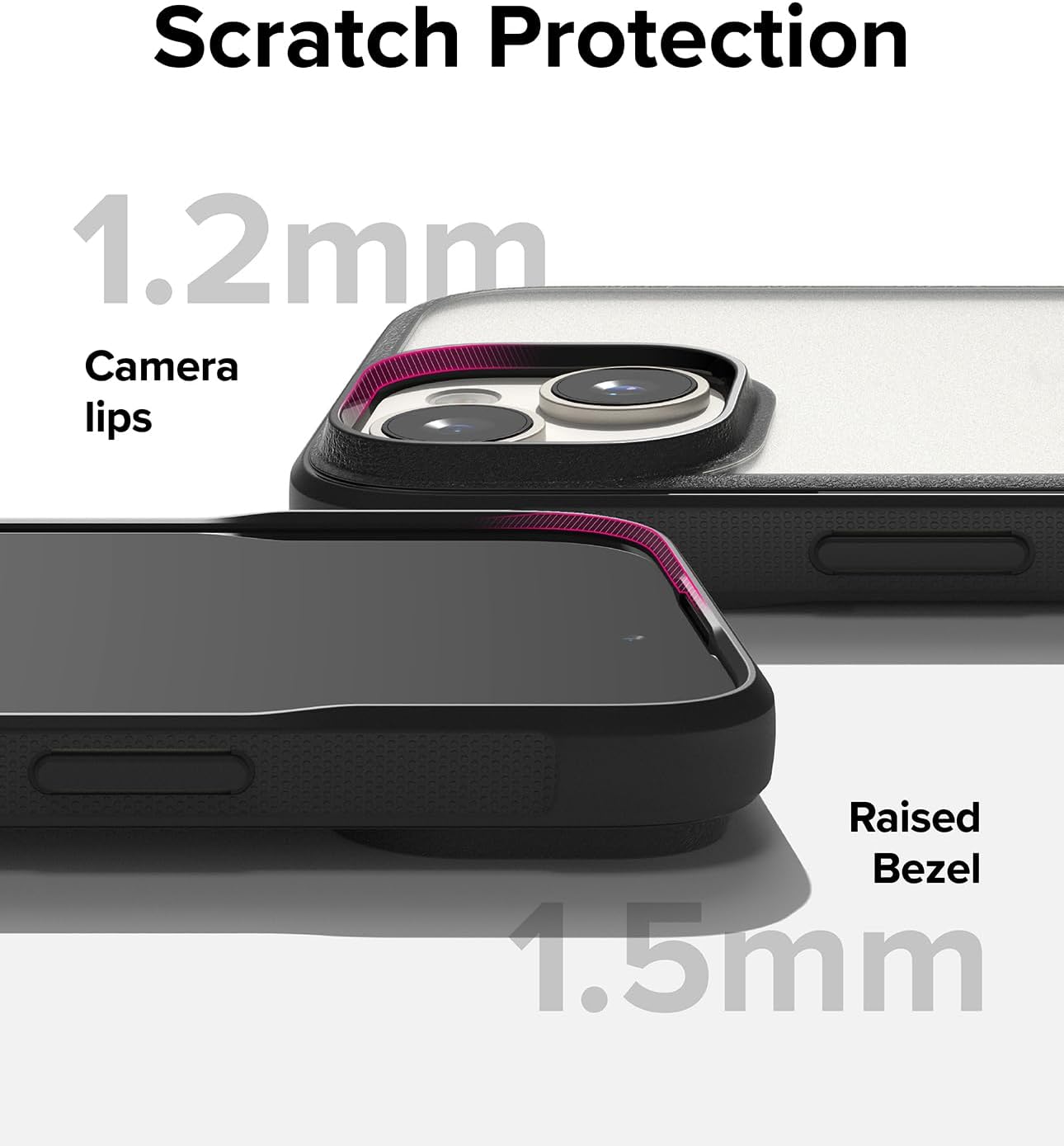 Ringke Fusion Bold No más decoloración Compatible con iPhone 15, tecnología antihuellas dactilares que evita manchas grasas, revestimiento