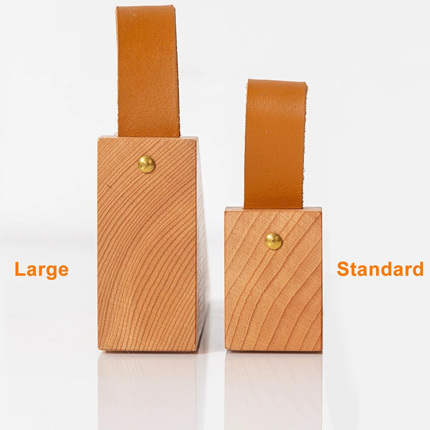 Tope de puerta de madera, cuña antideslizante de madera maciza, cuñas de tope de puerta resistentes y duraderas, ajuste para costura inferior de