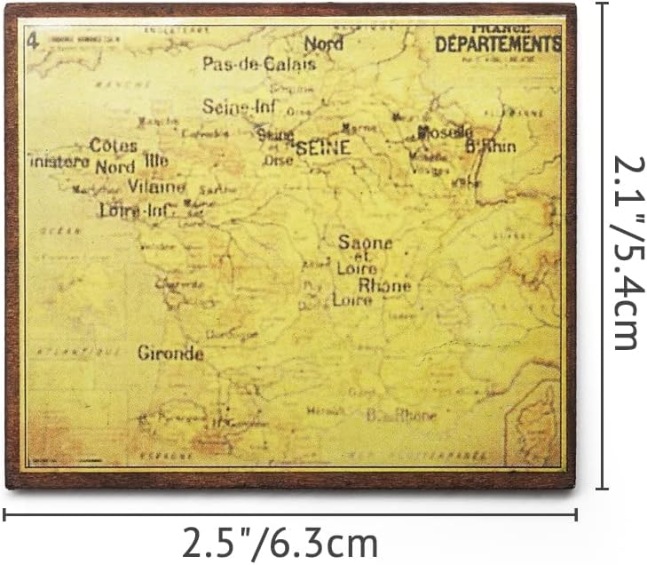 Odoria Accesorios de decoración de casa de muñecas con mapa de pared en miniatura 112