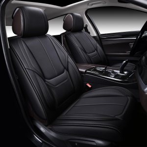 OASIS AUTO – Fundas de piel sintética para asiento de automóvil, ajuste universal para auto de 5 pasajeros y SUV, set de accesorios para interiores OASIS AUTO – Fundas de piel sintética para asiento de automóvil, ajuste universal para auto de 5 pasajeros y SUV, set de accesorios para interiores