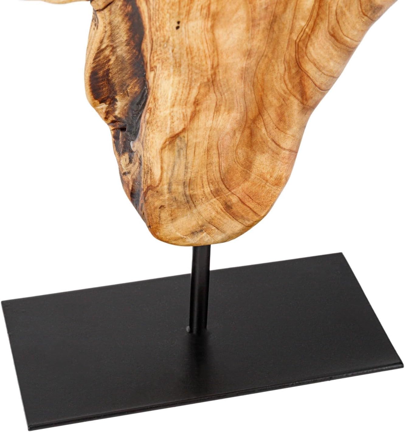 THY COLLECTIBLES Escultura irregular de madera de raíz tallada a mano, escultura abstracta de pie para decoración del hogar, estatua de mesa con