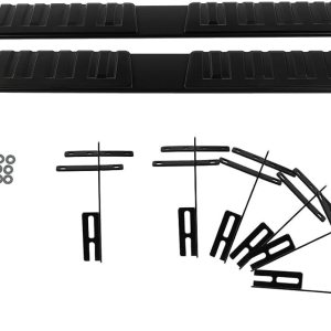 CCIYU Estribos compatibles con 2019-2023 para Ram 1500 Rocker Slider escalones laterales y barras Nerf negras de aleación de aluminio CCIYU Estribos compatibles con 2019-2023 para Ram 1500 Rocker Slider escalones laterales y barras Nerf negras de aleación de aluminio