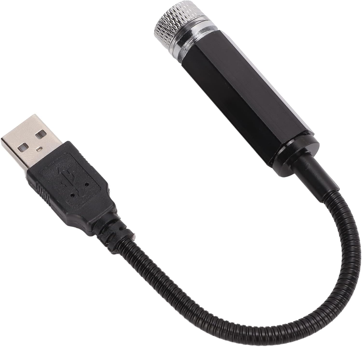 Proyector USB de estrella para techo de automóvil, luz nocturna, lámpara interior LED activada por sonido, luz de atmósfera USB estrellada para