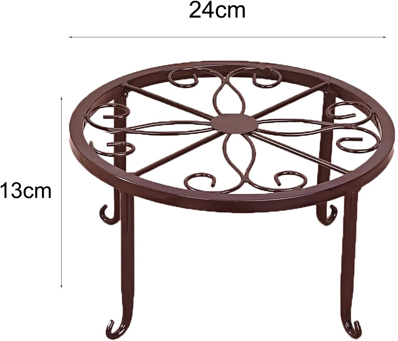 Generic 1 soporte de metal para plantas, hueco redondo para macetas, resistente de una sola capa, soporte para macetas de hierro multiusos, estante