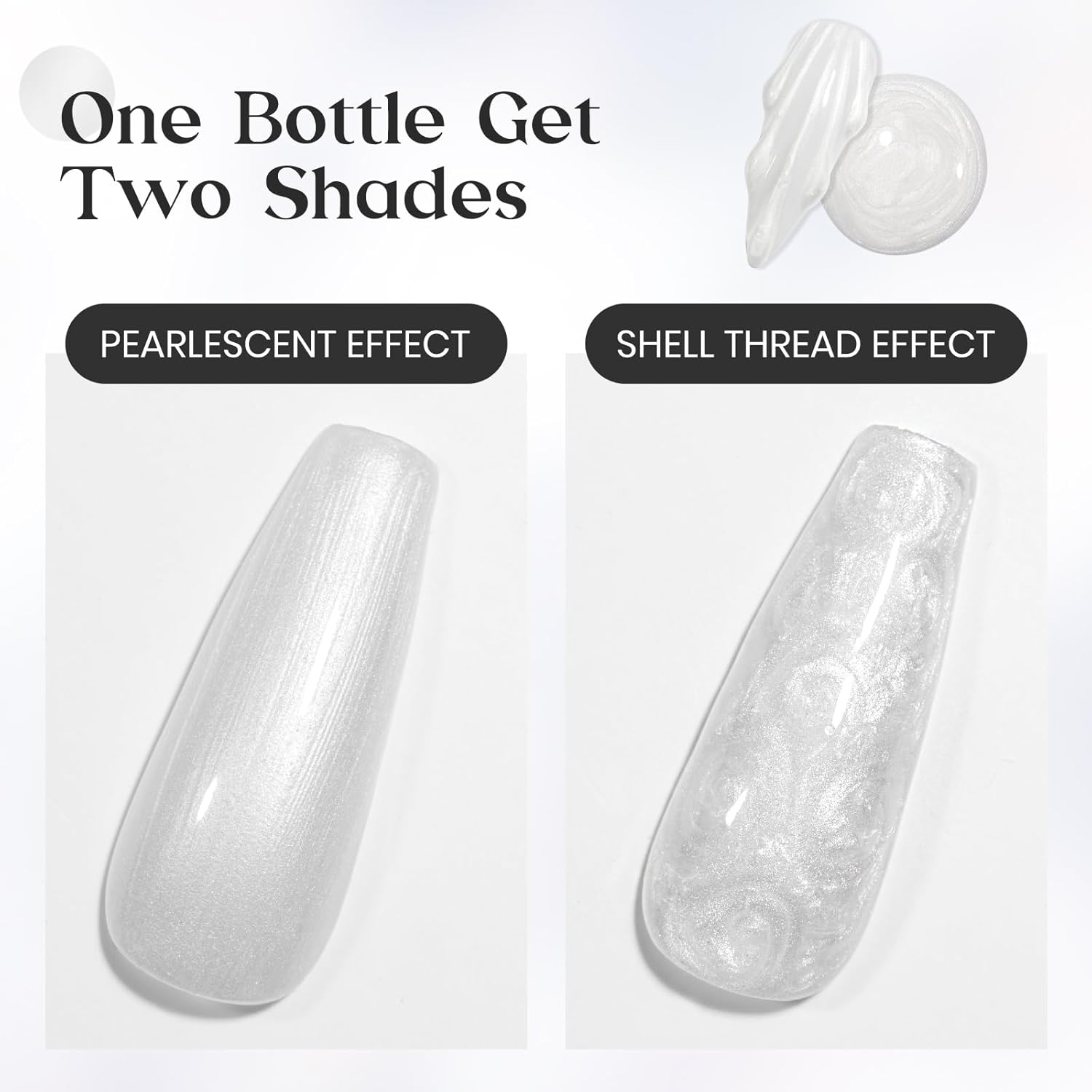 MIZHSE Gel constructor para uñas, gel constructor de uñas perla, gel en una botella, fortalecedor de uñas, reparación de extensión de uñas, gel duro