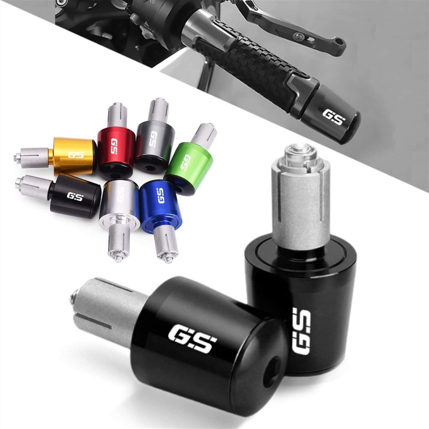 Comfort Handle for BMW Adventure F750GS F850GS R 1200 GS LC R1250GS GSA F800GS 78″ 22mm Motorcycle Handlebar Grip Ends Plugs with Logo