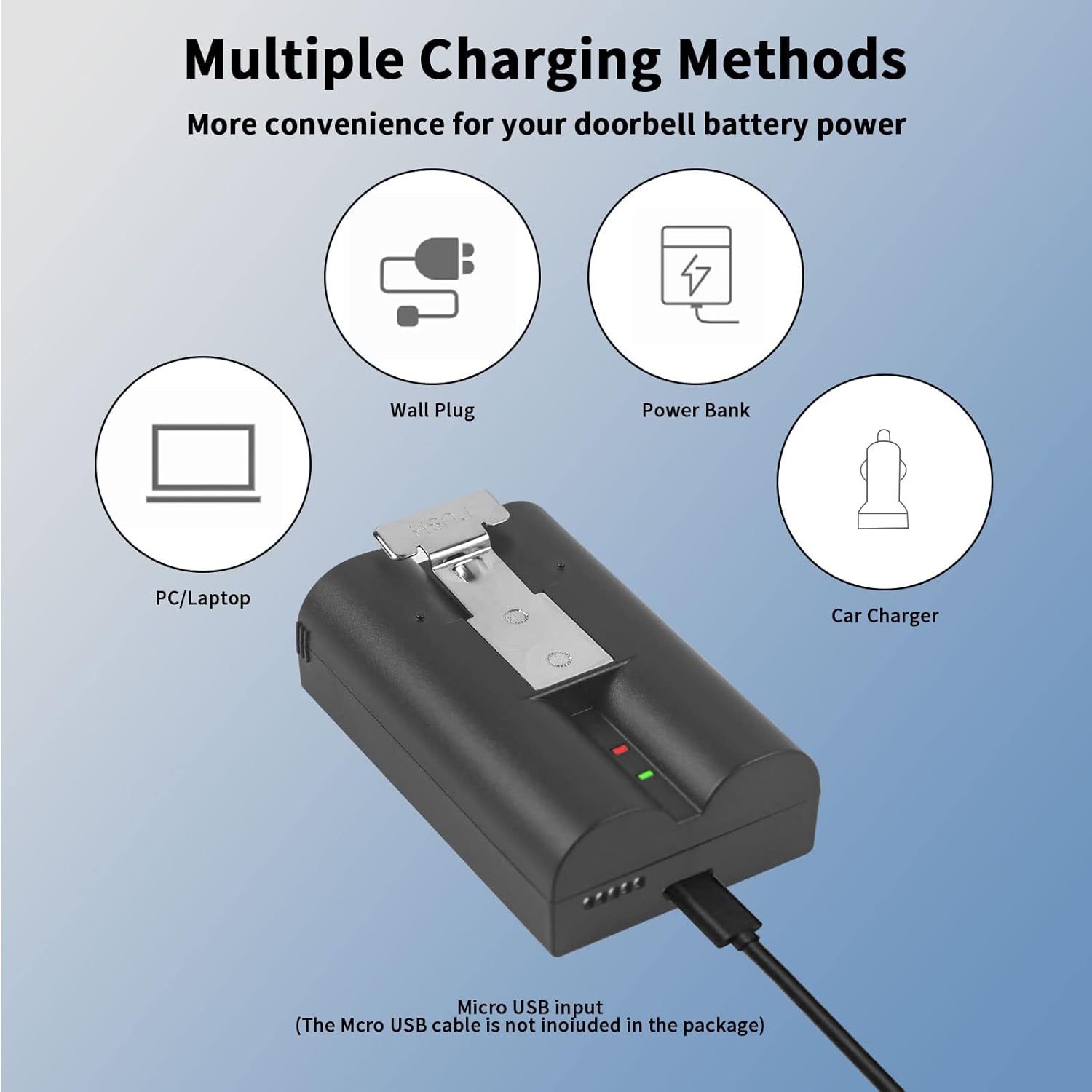 JUBOTY 1 paquete de batería interna de iones de litio de 6040 mAh de repuesto compatible con timbre de video anillo, 233plus4 cámaracámara