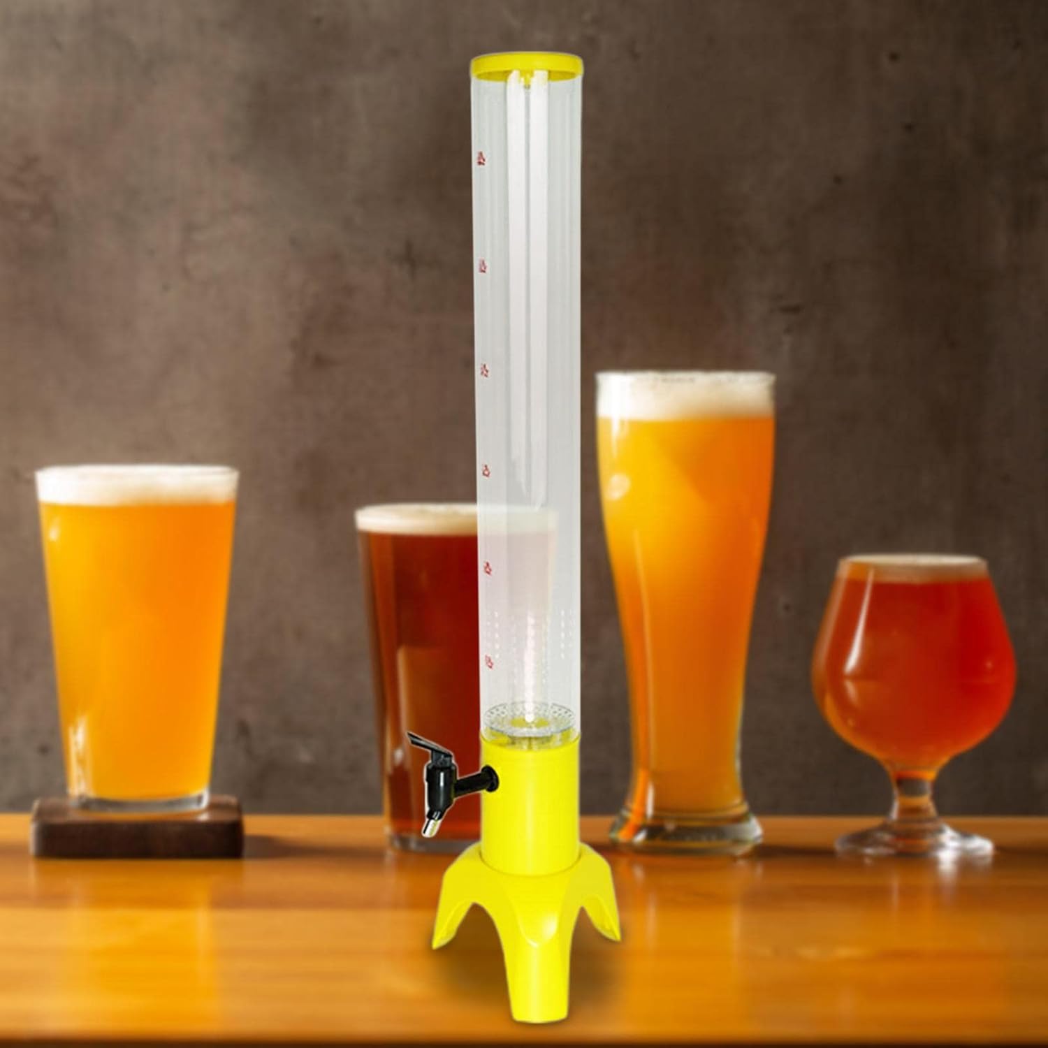 Dispensador de cerveza de mesa de torre de cerveza de gran capacidad, dispensador de torre de licor transparente, dispensadores de barril de cerveza