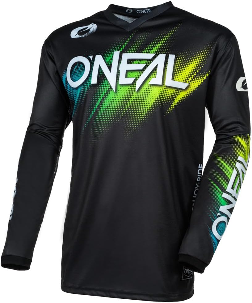 MX Outfit O’Neal Element Voltage Green Men (W36L) Pantalones de protección Jersey Riding Bundle motocross Dirt Bike Combo Set
