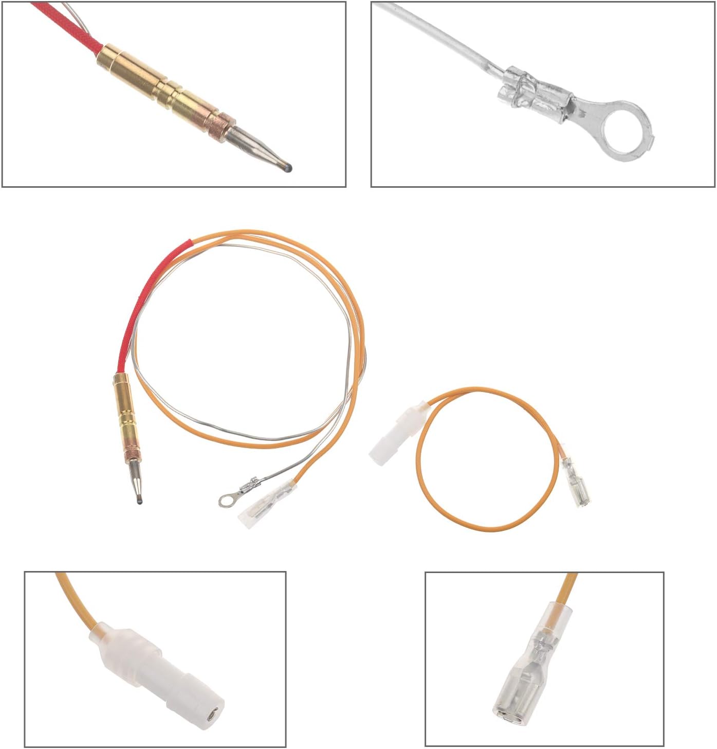 2 paquetes de termoacoplador de calentador de tanque de propano 2304885, F237349, kit de montaje de seguridad de termopar tipo fijación, compatible