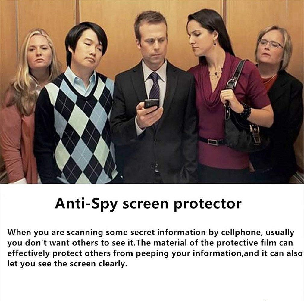 UPONEW Protector de pantalla de vidrio de privacidad para Google Pixel 3  2 unidades Vidrio templado frontal sin burbujas Privacidad anti espía