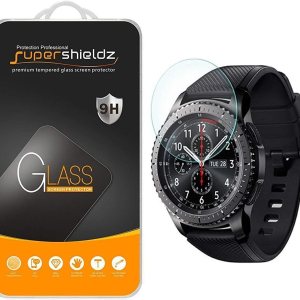 Supershieldz Protector de pantalla de vidrio templado diseñado para Samsung Gear S3 Frontier y Gear S3 Classic, antiarañazos, sin burbujas Supershieldz Protector de pantalla de vidrio templado diseñado para Samsung Gear S3 Frontier y Gear S3 Classic, antiarañazos, sin burbujas