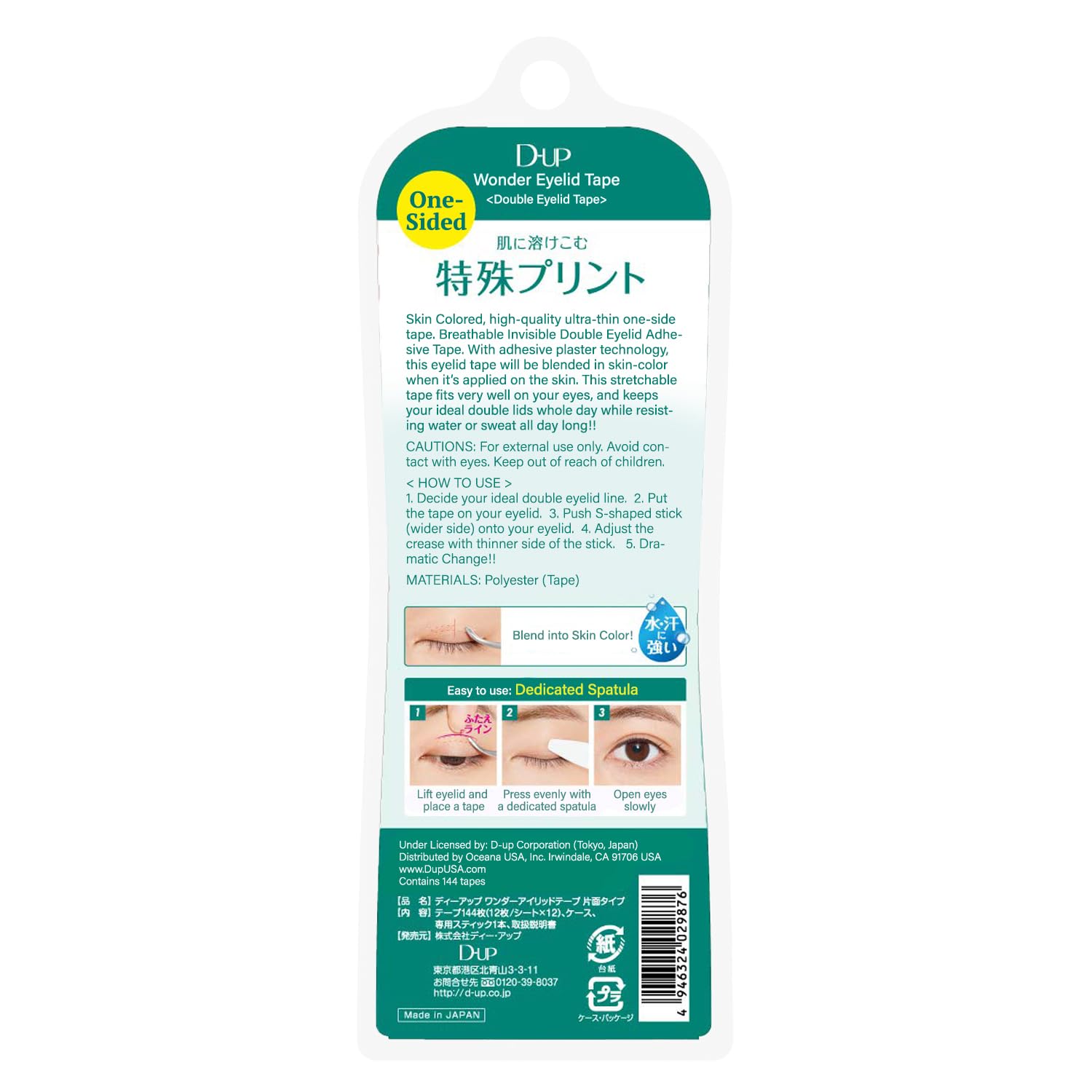 D-UP Wonder Eyelid Tape One-side 144 Cintas