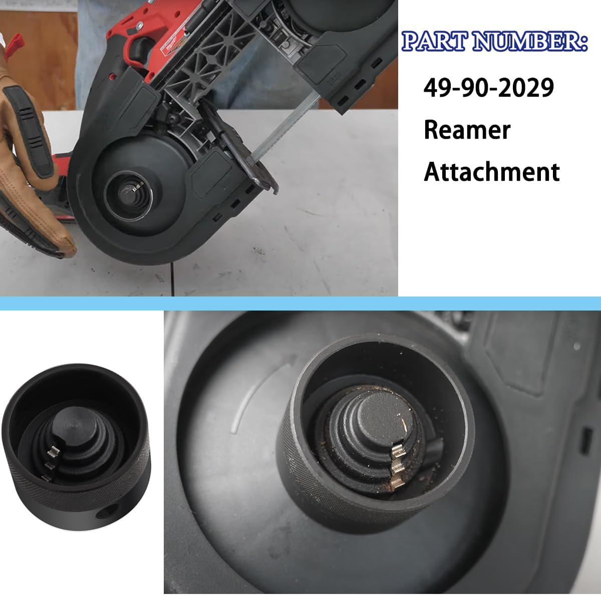 49-90-2029 Accesorio de escariador (resmas 12 pulgada, 34 pulgadas y 1 pulgada EMT) compatible con sierra de banda compacta M18 FUEL (2829-20),