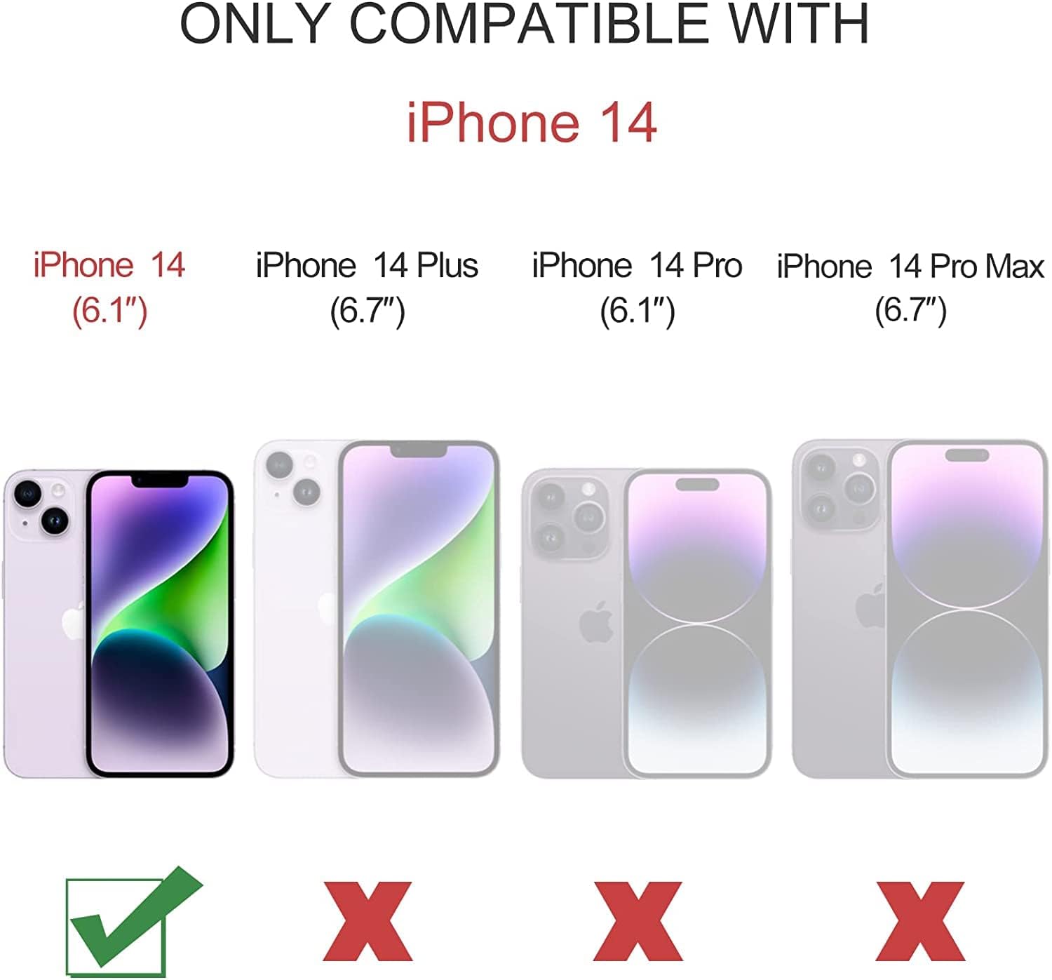 KUDEX Funda cruzada para iPhone 14, funda protectora de cuero de lujo con correa de cordón extraíble, tarjetero con soporte para tarjeta de crédito