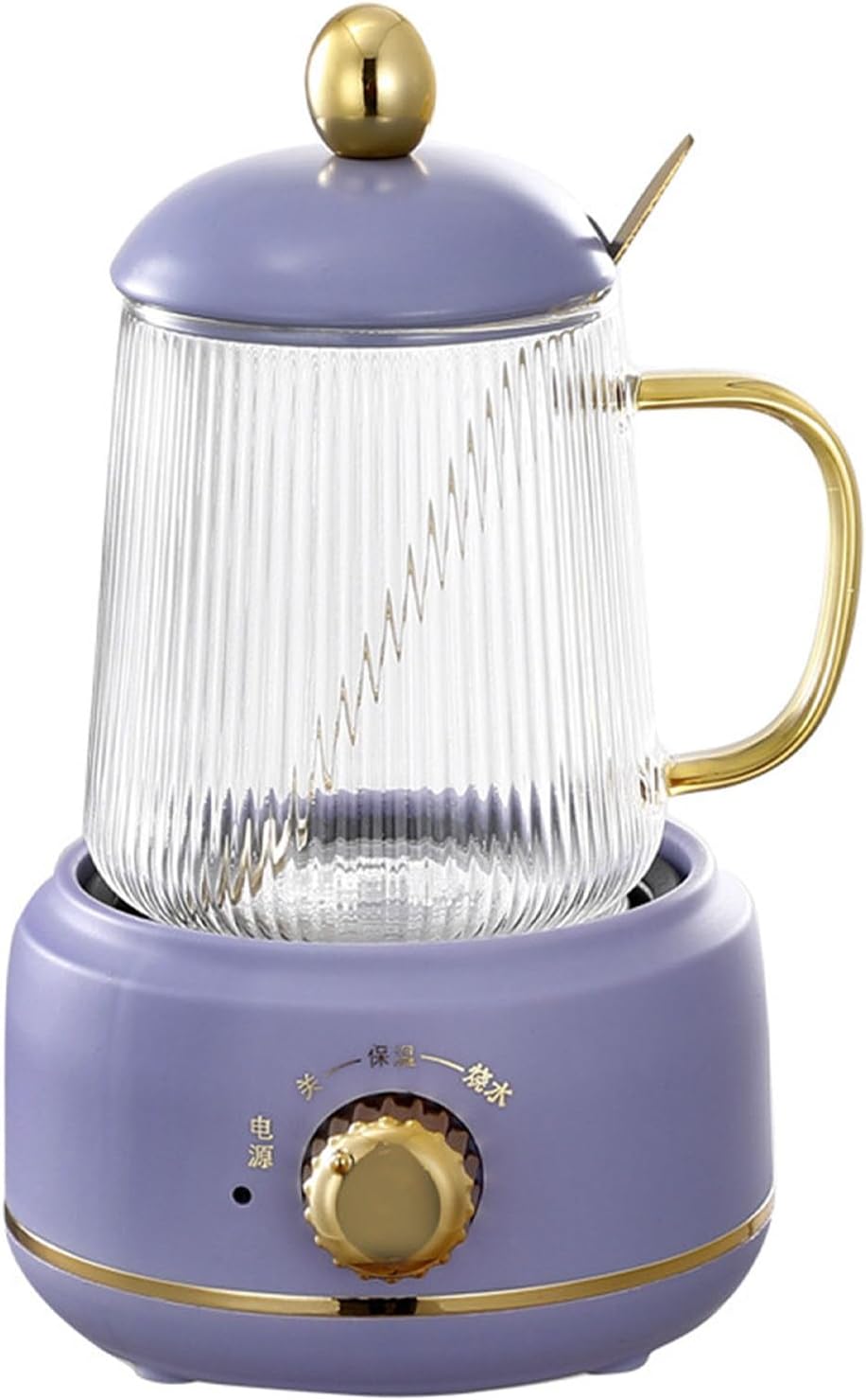 Fdit Hervidor eléctrico de 15.2 fl oz, taza de estofado eléctrico de calor uniforme para oficina para té (15.2 fl oz)