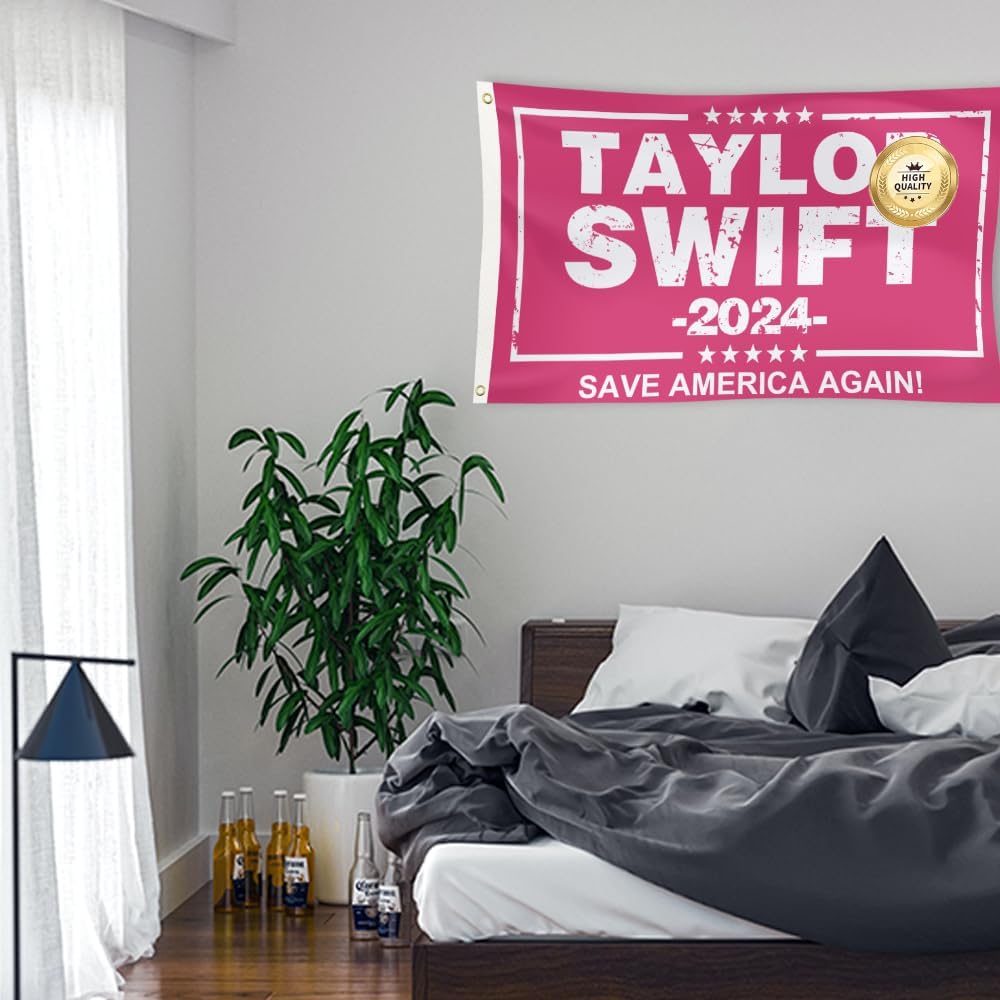 DEVOE Tapiz Pink Taylor 2024, bandera de cantante de 3 x 5 pies para dormitorio universitario, pancarta divertida para decoración de pared de