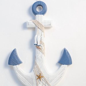 zmgmsmh Ancla de madera náutica de 18 pulgadas, decoración de pared grande, ancla rústica, escultura de arte de pared, temática de playa, decoración zmgmsmh Ancla de madera náutica de 18 pulgadas, decoración de pared grande, ancla rústica, escultura de arte de pared, temática de playa, decoración