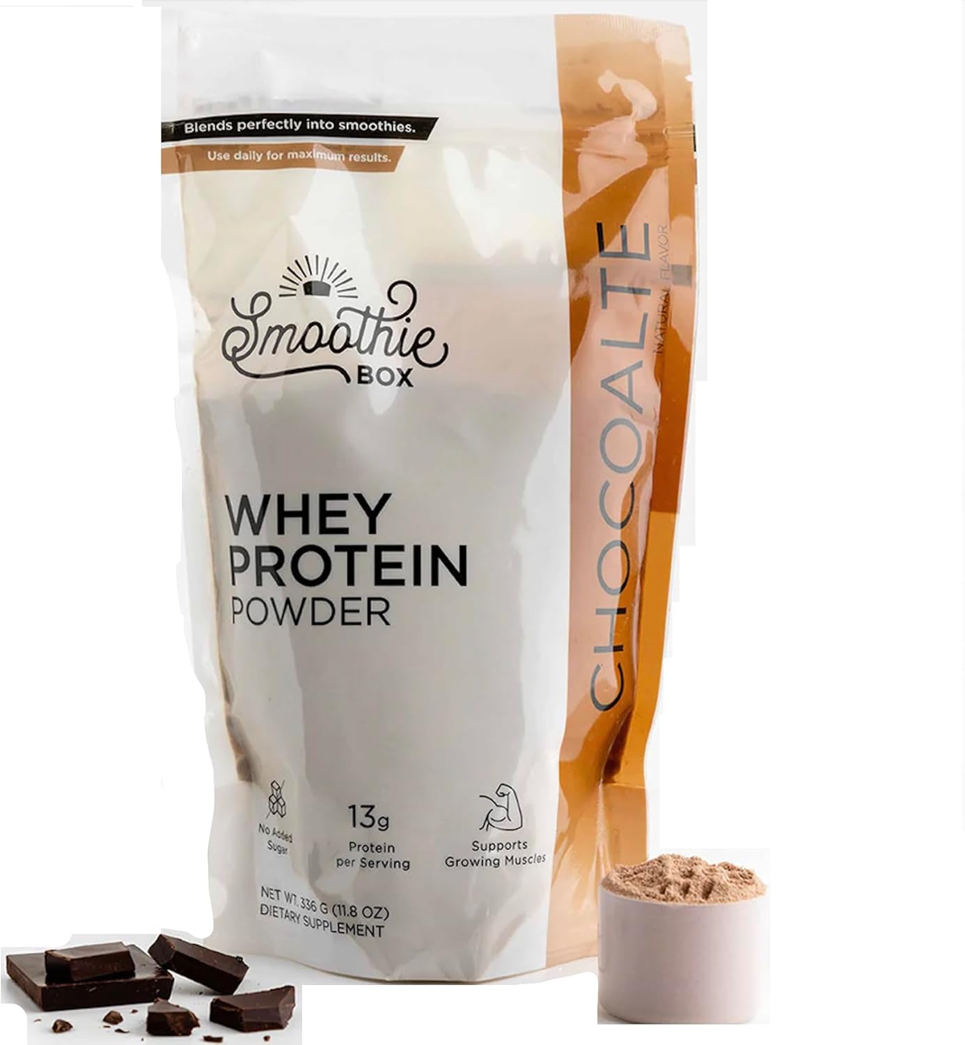 SmoothieBox – Proteína de suero de chocolate (suero de chocolate, 11.8 oz)