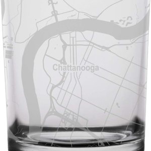 Chattanooga Mapa de la ciudad Copa de whisky Tennessee Chattanooga Mapa de la ciudad Copa de whisky Tennessee