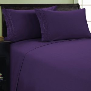 Elegance Linen Juego de sábanas de microfibra de 3 líneas de calidad egipcia de 1500 hilos, lujoso, sedoso, suave, resistente a las arrugas y a la Elegance Linen Juego de sábanas de microfibra de 3 líneas de calidad egipcia de 1500 hilos, lujoso, sedoso, suave, resistente a las arrugas y a la