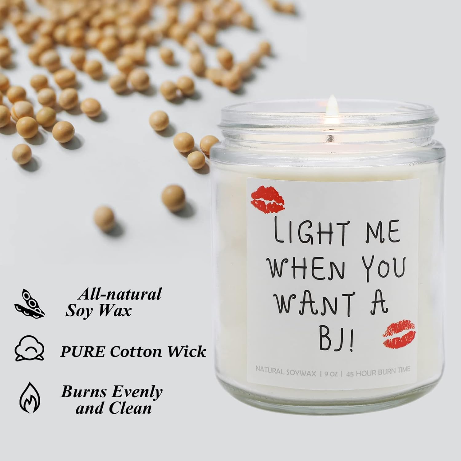 Velas de soja perfumadas de lavanda (9 onzas), regalos divertidos para novio, regalos para marido, aniversario de humor para adultos, regalos de
