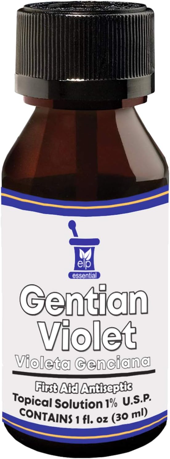 Líquido antiséptico de primeros auxilios violeta de genciana, fabricado en Estados Unidos, 1 onza líquida (2 botellas)