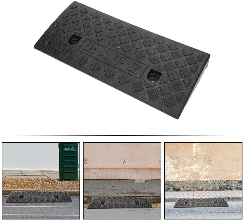 Healifty Rampa de goma para silla de ruedas, rampa de umbral industrial, rampa para bordillos, rampas para bordillos, rampas de inclinación para