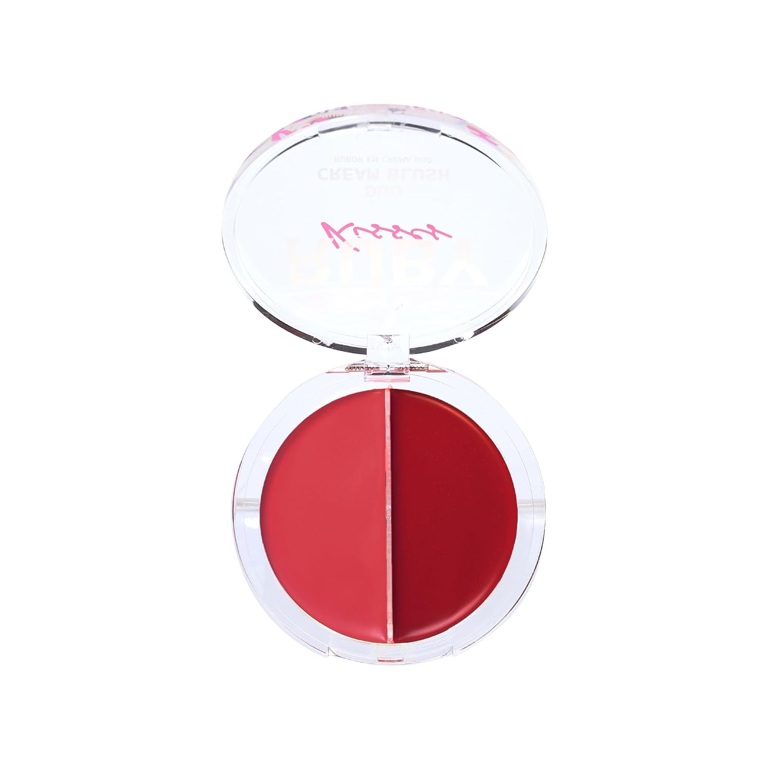 Ruby Kisses Rubor en crema dúo, suave, de aspecto natural, de larga duración para mejillas, labios y ojos, construible y mezclable, infundido con té