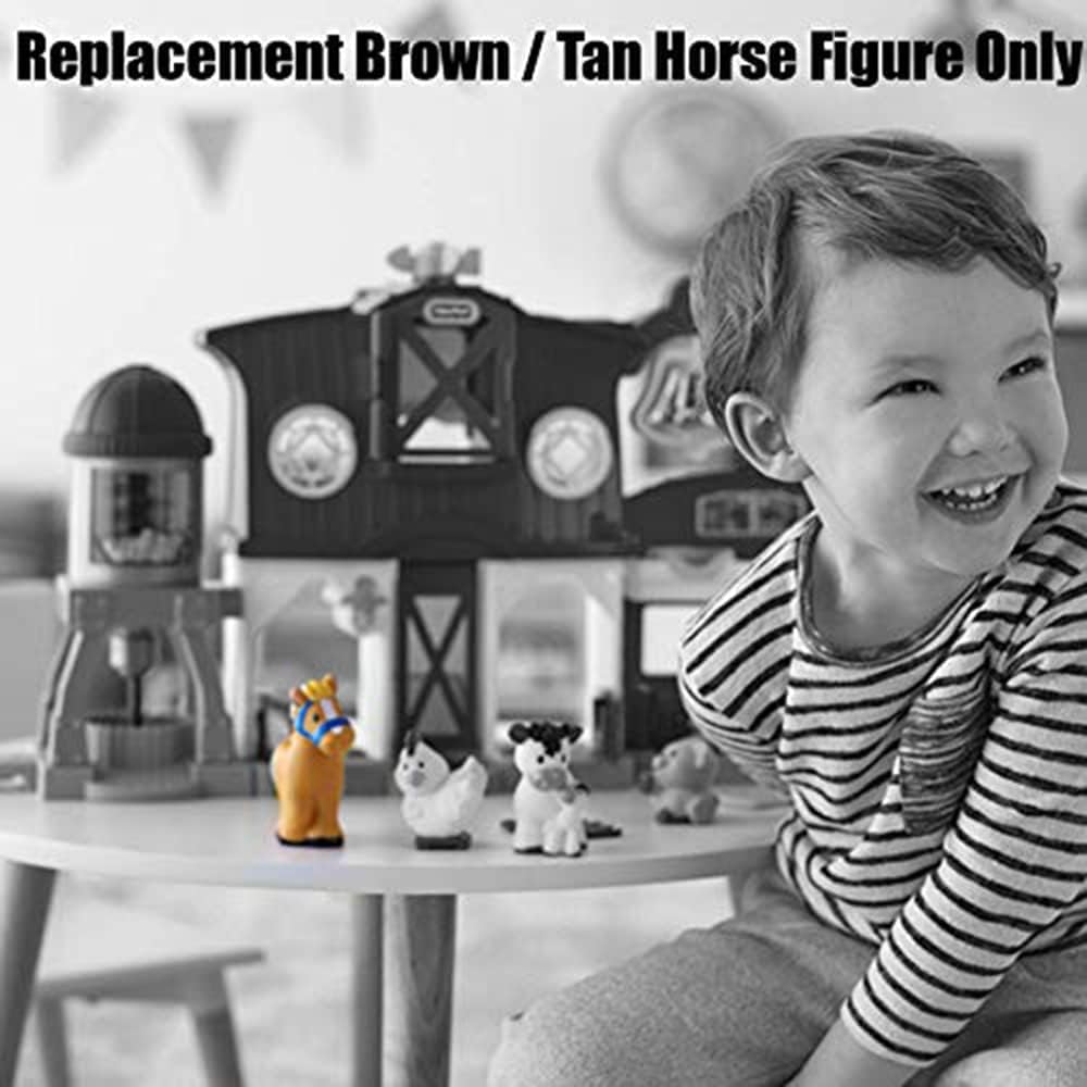 Pieza de repuesto para Little People Animal Friends Caring Farm – DWC31 y CHJ51  Figura de repuesto de caballo marrón bronceado