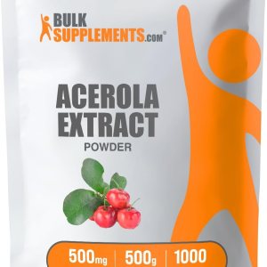 BULKSUPPLEMENTS.COM Acerola – Extracto de cereza en polvo, suplemento natural de vitamina C, polvo de cereza de acerola, vegano y sin gluten, 500 mg BULKSUPPLEMENTS.COM Acerola – Extracto de cereza en polvo, suplemento natural de vitamina C, polvo de cereza de acerola, vegano y sin gluten, 500 mg