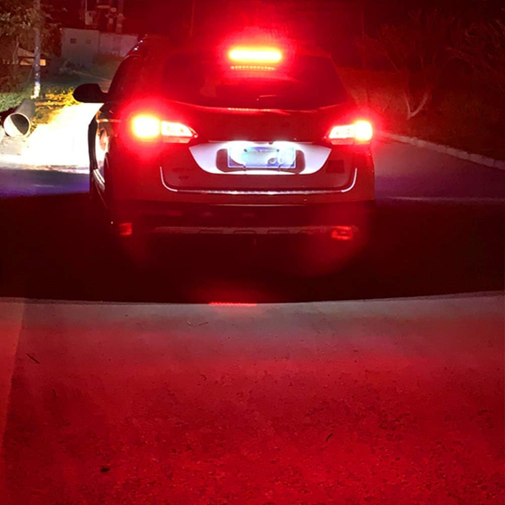 Teguangmei 2 bombillas LED de coche 1156 BA15S P21W 1141 7056 rojo 900LM Super brillante LED de marcha atrás freno trasero parada trasera niebla