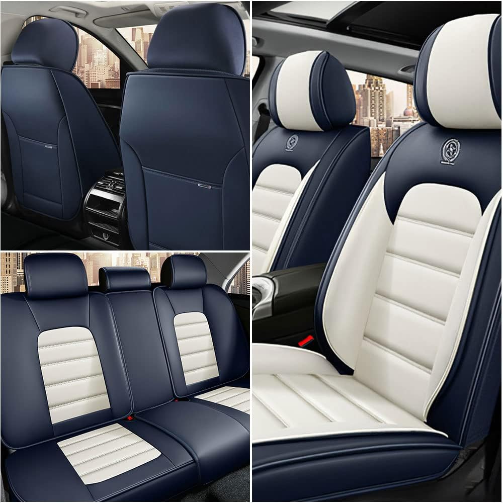 Fundas de asiento de automóvil para Hummer H3 2006-2010, impermeables, suaves, transpirables, de piel sintética, con bolsillos de almacenamiento
