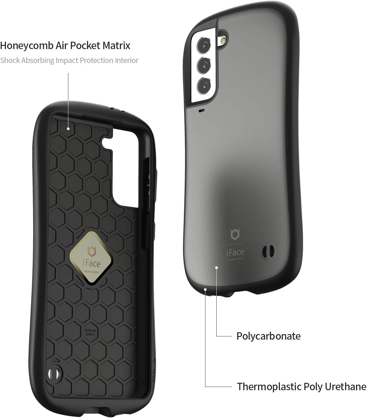 iFace First Class Series – Funda para Samsung Galaxy S21 Ultra, bonita capa doble TPU y policarbonato, funda protectora híbrida a prueba de golpes