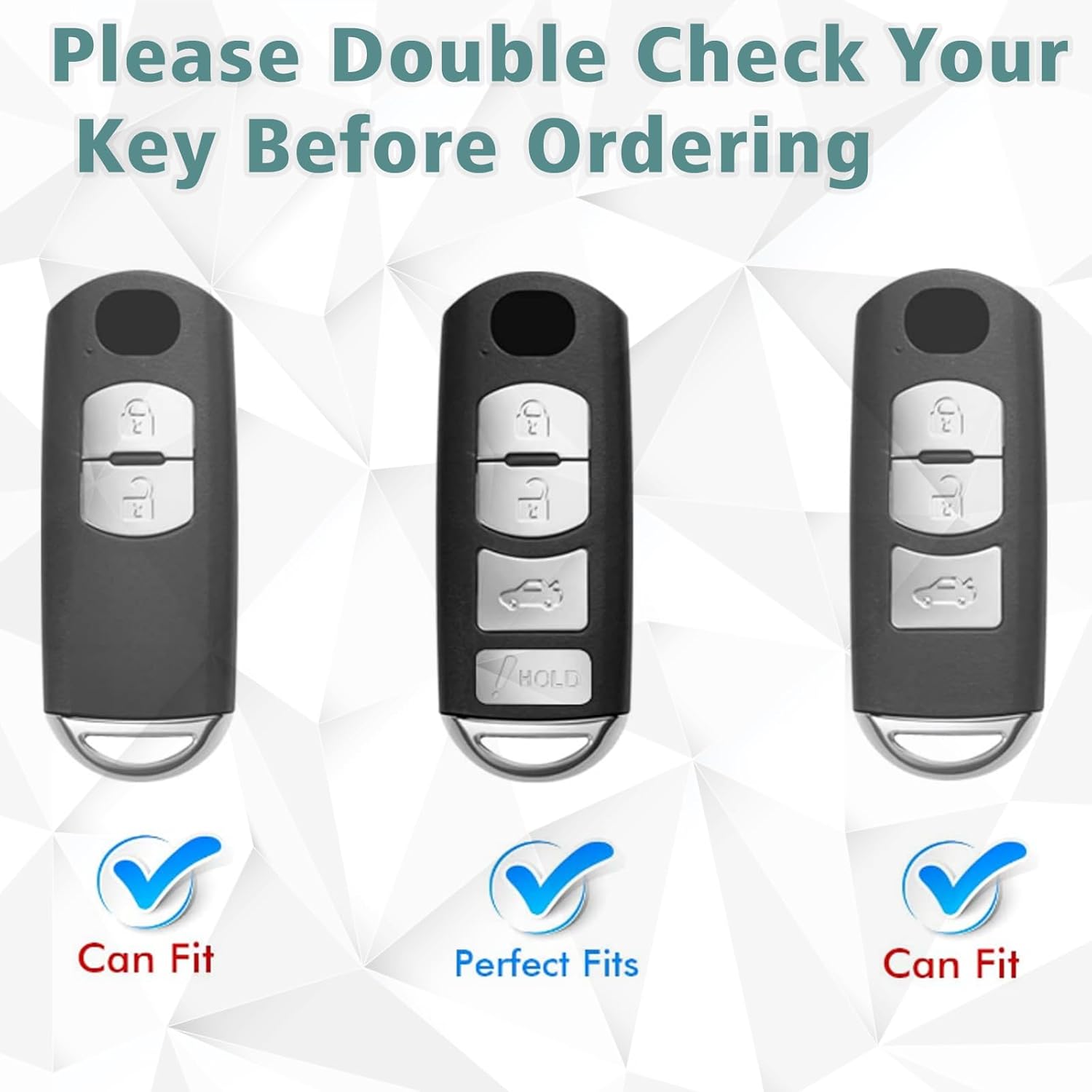 keycov Funda protectora para llavero Mazda compatible con 3 6 8 Miata MX-5 CX-3 CX-5 CX-5 CX-5 CX-7 CX-9 Blanco