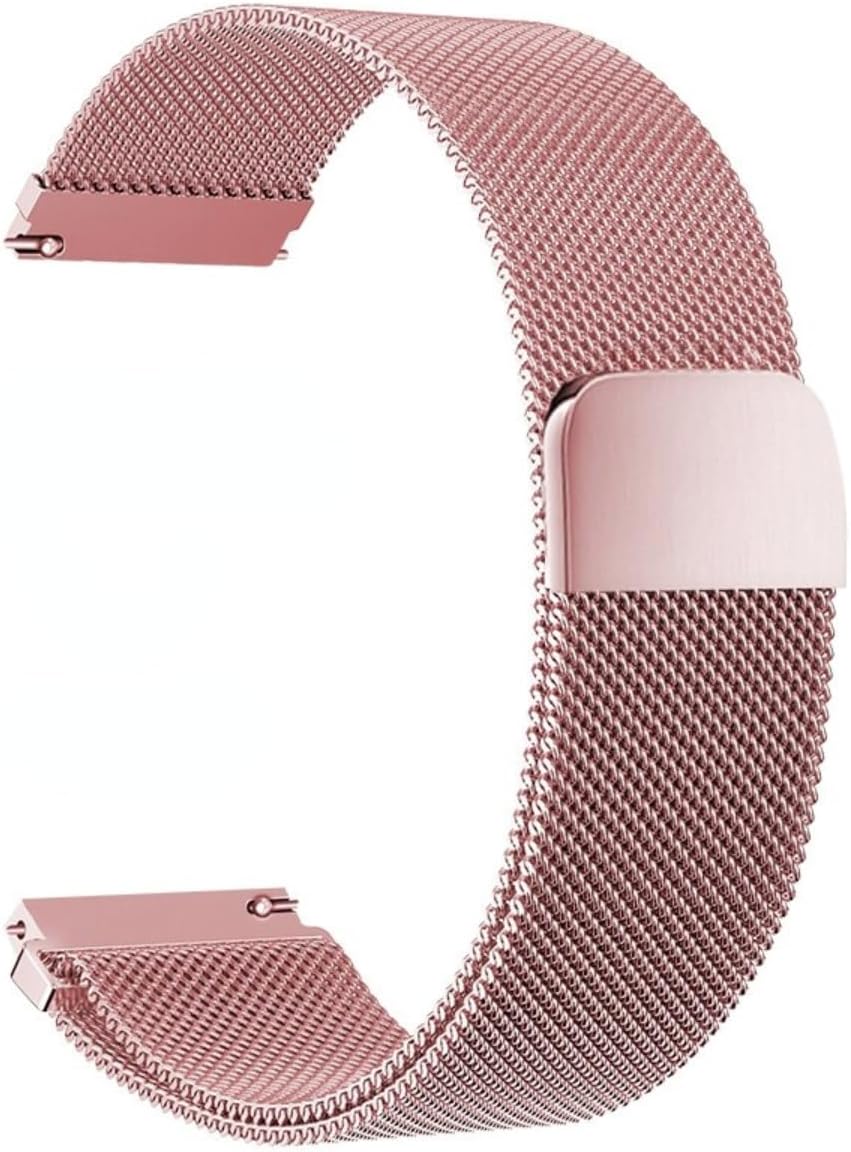 Upzuna Correa de reloj milanesa de liberación rápida deportiva de malla metálica para mujeres y hombres, universal de 0.709 in, 0.787 in, 0.866 in