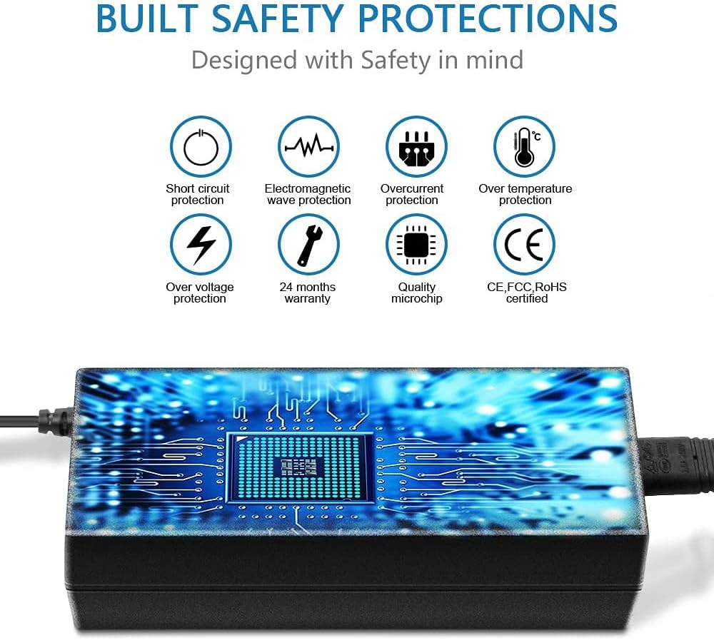 Adaptador de CA para primera alerta SmartBridge DVR Modelo DVRA08 DCA8810 8 canales Smart Bridge DVR Sistema de seguridad de video, cable de fuente