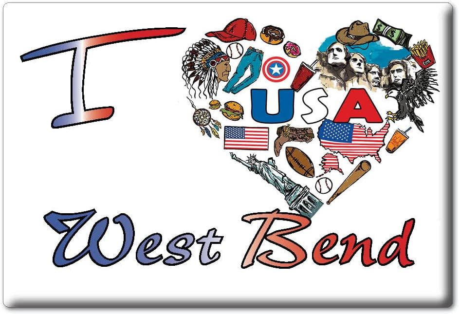 IMÁN DE FRIGORÍFICO WEST BEND IOWA (IA) IMANES USA SOUVENIR I LOVE REGALO (Var. SYMBOL)