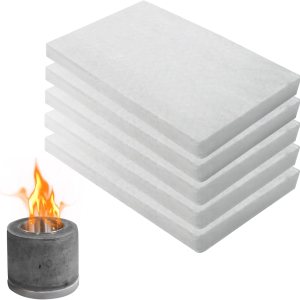 MADHOLLY Paquete de 5 lanas de cerámica de alta calidad de 12 x 8 x 1 pulgada de grosor para fogata de mesa portátil para extender el tiempo de MADHOLLY Paquete de 5 lanas de cerámica de alta calidad de 12 x 8 x 1 pulgada de grosor para fogata de mesa portátil para extender el tiempo de
