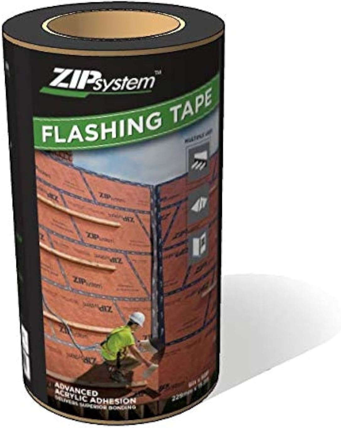 ZIP System Huber – Cinta intermitente  9 pulgadas x 50 pies  Intermitente autoadhesivo para puertas y ventanas aberturas ásperas (9 pulgadas x 50